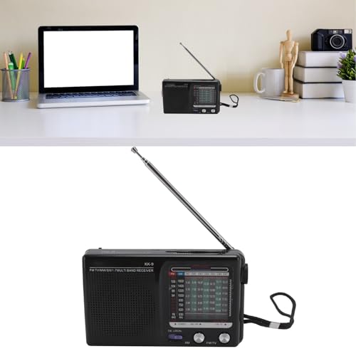 Rádio portátil AM FM SW, rádio digital de ondas curtas com leitor de MP3, mini rádio, transistor de
