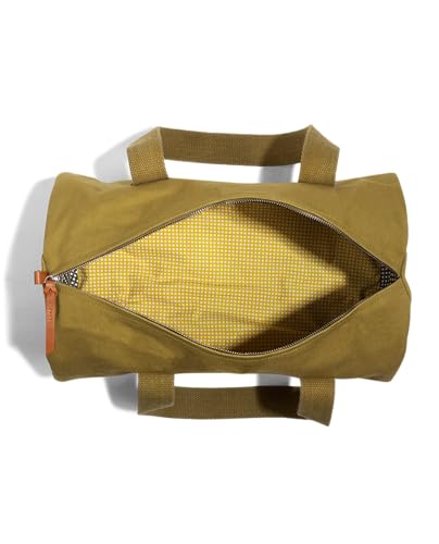 Image of DailyObjects Olive Green Swing Duffle Bag (25L) for Men and Women | Premium 100% Cotton Canvas | Handcrafted