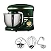 Küchenmaschine 1300W, Schüssel 6 L, 6 Geschwindigkeiten, Rührbesen, Knethaken, Schneebesen, Grüner Mischer BERLINGER HAUS BH-9195