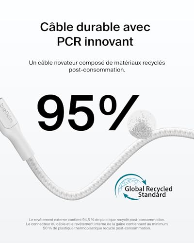 Belkin Câble BoostCharge Pro USB C vers USB C renforcé 3 - vue 4
