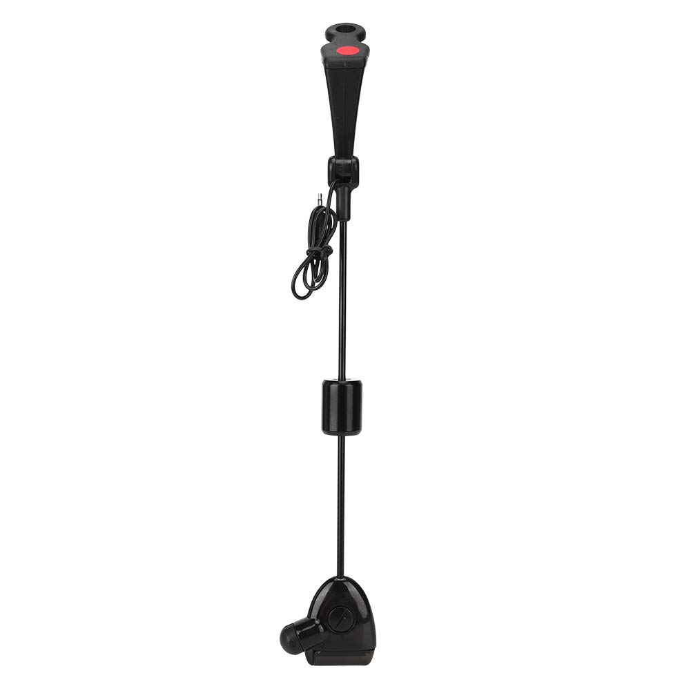 Juego de 4 Alarmas de Picadura de Pescado, Indicadores Compactos e Impermeables con Alertas de Sonido y Luz para Pesca Nocturna, Plástico Duradero, Negro, 9,4x1,6x0,6 Pulgadas