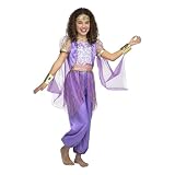 My Other Me - Disfraz para niña Princesa en morado con mono, collar y diadema talla 3-4 años. La más encantadora de todas las fiestas.