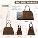 Suede Tote Bag Brown for Women,Vintage Faux Leather Top Handle Shoulder Satchel Bag,Fashion Womens Suede Purse Crossbody Pouch,Retro Large Capacity Tote for Work Travel Daily(Brown)