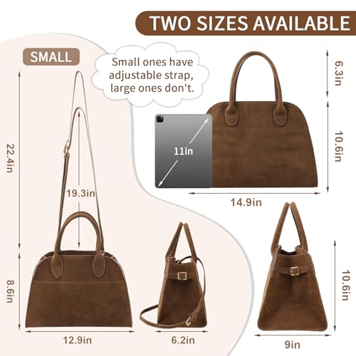 Bolso Tote de Ante para Mujer con Asa Superior miniatura 2