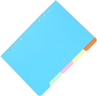 VILLCASE 5 Peças Divisores De Fichário De Etiqueta De Papel De Índice Cartões De Índice Pastas De Arquivo Coloridas Abas De Fichário A4 Para Fichários Divisores Para Fichários Refil De