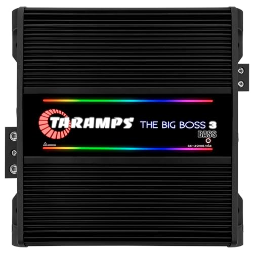 Taramp's Taramps The Big Boss 3 Bass Black Color Amplifier 0.5 to 2 Ohms 3000 Watts RMS 108 RGB...