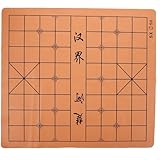 Veemoon Échiquier Pliable Double Face en Suédine PU 50 19 Lignes, Tapis Multifonction pour Échecs Chinois et Jeu de Go, Accessoire de Jeu Portable et Résistant, pour Joueurs Adultes