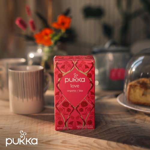 Pukka Organic Tea Bags, Love Herbal Tea With Chamomile, Rose And Lavender, 20 Count (Pack Of 3) 60 Tea Bags #TOP4