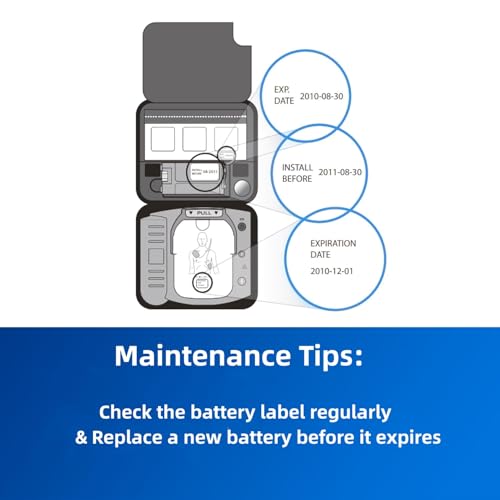 Megastar AED Replacement Battery,FDA-Cleared,Used for HeartStartHome and Onsite Automated External Defibrillator,Compatible with M5070A,Non-Rechargeable