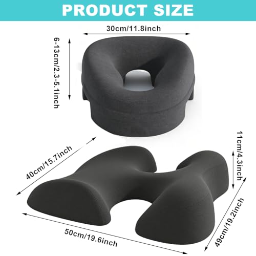 Fouvin Massage Gesichtskissen & Bruststützkissen mit Massage Kopfstütze für Bett, ergonomisches Memory-Schaum Stützpolster für Bauchlage, Massagebett Kissen für Beauty Salon, SPA, bequem & langlebig