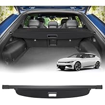 Powerty Cargo Cover for Kia EV6 2022-2025 2026 Trunk Cover Retractable Trunk Shielding Shade EV6 Accessories Cargo Luggage Cover Black