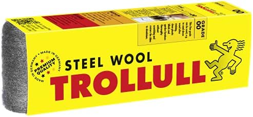 TROLLULL Steel Wool | Wire Wool 200g fine 000, intermediate sanding of painted and varnished surfaces and shellac, polishing copper, brass, and oil or wax on wood