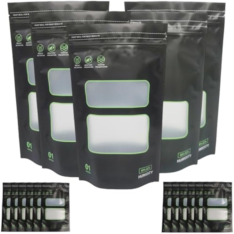 1 Ounce Bags,50 Pack Lock & Seal Storage & Curing Bags Heat Sealable upright terp bags 5.9" x 9.8" x 3.15" Inch (28g)