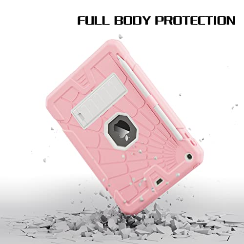 SIBEITU iPad 9.7 inch Case for Kids | iPad 6th Generation Cases with Stand | iPad 5th Generation Case W/Pencil Holder 2018/2017 | Slim Shockproof Protective Case for iPad 9.7 inch 5th/6th Gen Pink