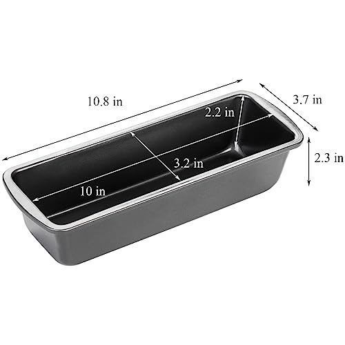Coloch CO-LONGLOAFPAN-4P10IN-GREY 4 Pack Metal Long Bread Loaf Pan, 10.8 X 3.7 Inch Carbon Steel Non-Stick Toast Pan Tins Bakeware Bread Baking Pan thumb #1