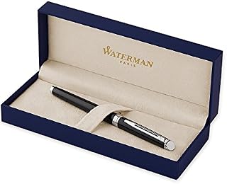 Waterman Hémisphère Rollerball Pen, Gloss Black with Chrome Trim, Fine Point with Black