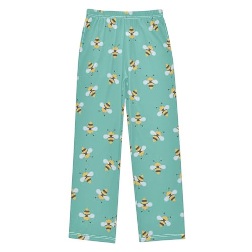 ZZXXB Bee Boys Long Pants Soft Trousers Elastic Waist Kids Lounge Bottoms with Pockets S-XL