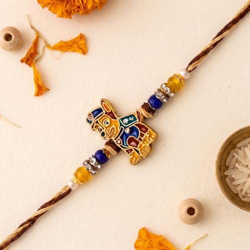 Image of I Jewels Fancy Cartoon Kids Rakhi With Roli Chawal & Rakshabandhan Card for Bro /Brother /Bhai