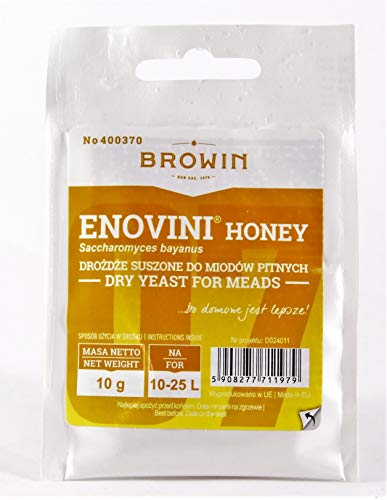 MEAD YEAST - AlcoFermBrew Levadura de aguamiel 25L - BROWIN - Vino de Miel | Levadura de Miel | Levadura de Vino | Levadura Activa | Levadura de Sidra | Cerveza casera