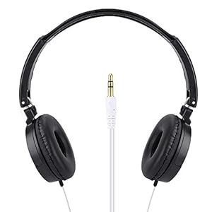 Bewinner Over-Ear-Kopfhörer, faltbares kompaktes kabeebundenes Headset, einfach einzustellen/Sport/leichte Stereo-HiFi…
