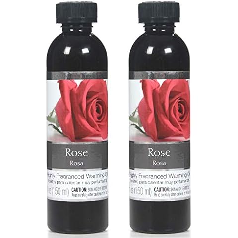 Hosley Set of 2 Rose Fragrance Warming Oils 5 Ounce. Ideal Gift for Weddings spa Reiki Meditation Bathroom Settings. P1 Cover
