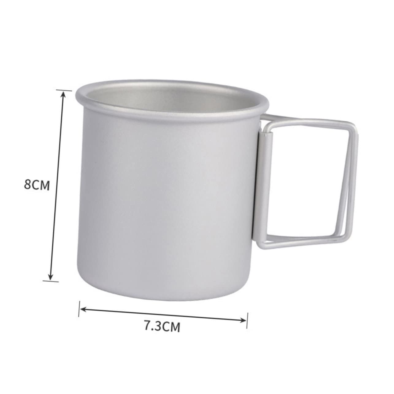 Abaodam 2 Sätze Faltbarer Aus Aluminium Isoliert Kleine Campingbecher Großer Campingbecher Tragbarer Becher Reisebecher Zusammenklappbarer Faltbecher 2 Stück * 2