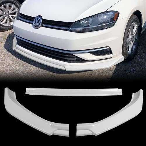 3 Pieces Front Bumper Lip Spoiler Splitter Side Body Kit Trim Protection Compatible with 2018-2021 Volkswagen Golf MK7.5 Model, 2019 2020 (Matt Black)