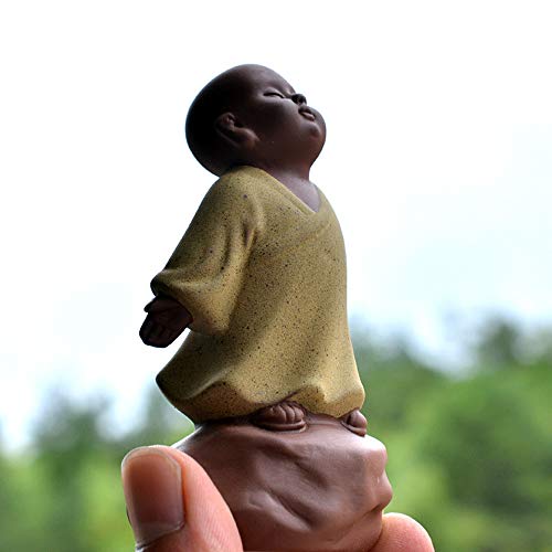 Figura de Buda de Cerámica Roja 10 cm miniatura 1