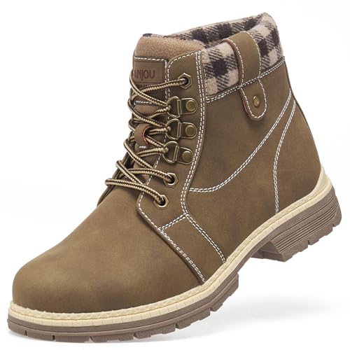ANJOUFEMME Work Hiking Boots for Women Waterproof - Womens Outdoor Ankle Boots Lightweight Snow...