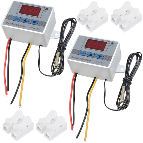 ZHUROUPU Régulateur de température numérique W3002 CA 110 V-220 V, Affichage LED numérique, régulateur de température programmable pour...