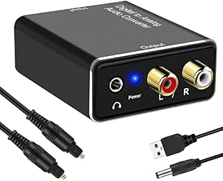 Digital to Analog Audio Converter, Friencity DAC Digital SPDIF Optical to Analog L/R RCA, Toslink Coaxial to Stereo 3.5mm Aux Jack Adapter for PS4 Xbox TV Box DVD Amp Home Cinema Bluetooth Transmitter