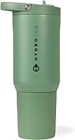 Vista 38 de HydroJug Sport Botella de acero inoxidable con popote, aislada al vacío, de 20 onzas, a prueba de fugas, diseño ergonómico, reutilizable, apta