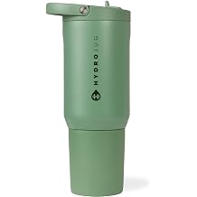 HydroJug Sport - Stainless Steel Tumbler with Straw, Vacuum Insulated, 20oz Leakproof Water Bottle, Ergonomic Design, Reusable, Dishwasher Safe, Rubber Base, Durable for Gym or Outdoors, Sage