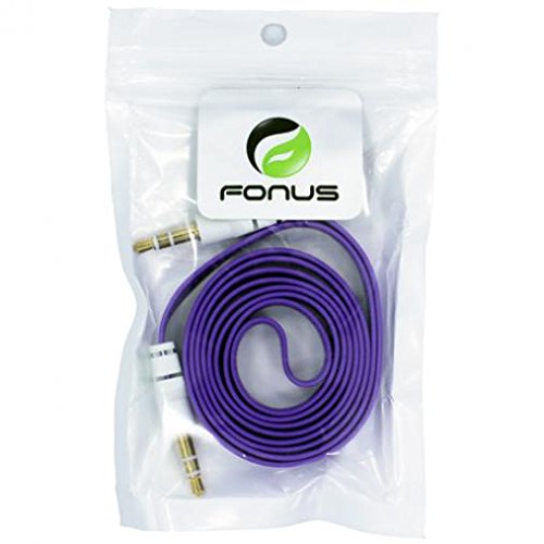 Aux Cable 3.5Mm Adapter Car Stereo Aux-In Audio Cord Speaker Jack Wire Flat Purple Compatible With Lg Escape Plus Phone #TOP2