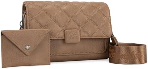 Wrangler Crossbody Purse for Women Quilted Women Wallet Purse Phone Purse Cross Body Wallet Bag