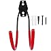 Produktbild Cabilock 1 Stück Garten Metall schlauchhalter Wand gartenschlauch Halterung schwarz schlauchhalter Haken für Wasserschlauch mit Schraublöchern (Rot,16 x 14 x 6,5 cm)