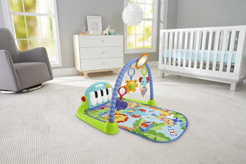 Fisher-Price Kick & Play Piano Baby Gym, activiteitenmat met verwijderbare muziekpiano en verplaatsbaar speelgoed voor baby's, HBB73 - Afbeelding 4