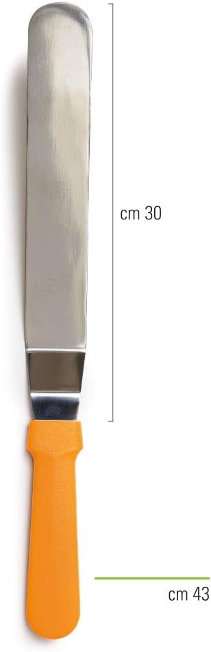 DECORA Angled Spatula, Stainless Steel Pink, 43 x 6 x 6 cm