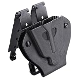 Kydex Handcuff Holder fit S&W Model 100, Peerless Chained and ASP Chained Handcuffs (Unfit Hinged Handcuff), Molle Belt OWB Ambidextrous Carry Holster, Black
