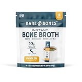 Bare Bones Bone Broth Instant Powdered Beverage Mix, Chicken CANADIAN, Pack of 16, 15g Sticks, 10g Protein, Keto & Paleo Friendly