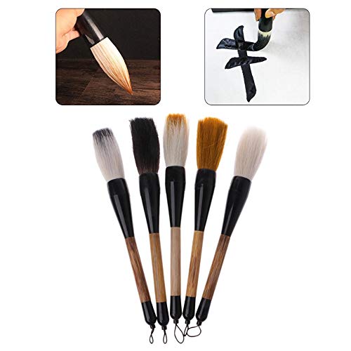 Minlia Chinese Calligraphy Brush Pen Goat Hair Bamboo Shaft Paint Brush Art Stationary Oil Painting Brush #TOP5