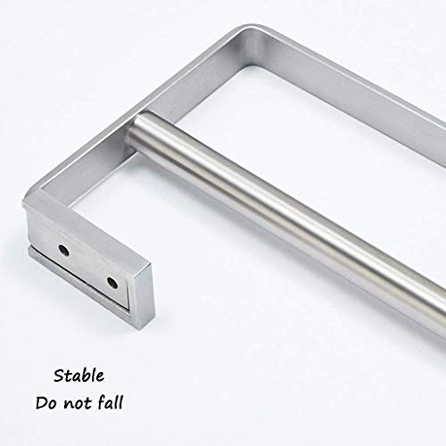 Colgante toallero doble acero inoxidable 304 cepillado para baño pared 4