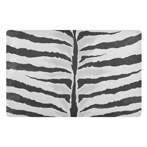 Felpudo Entrada Tigre Blanca Y Negro Alfombrilla Baño Resistente Felpudo Plegable Alfombra Entrada para Puerta Bañera Hogar 40X60Cm