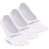 aomagic Toe Socks No Show Women Men Liner Socks Invisible Non-Slip Low Cut Finger Socks Soft Breatha