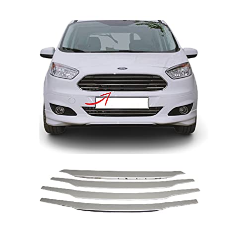 Calandra Ford Courier de 4 piezas frontales con acabado cromado para versiones de 2014 a 2017