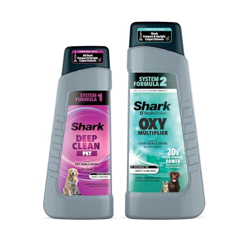 Shark 4970YY200UK StainStriker Formula Bundle 946ml Oxy Multiplier Refill and 473ml Deep Clean Pet Carpet Extractor Solution 1.42 liters Black