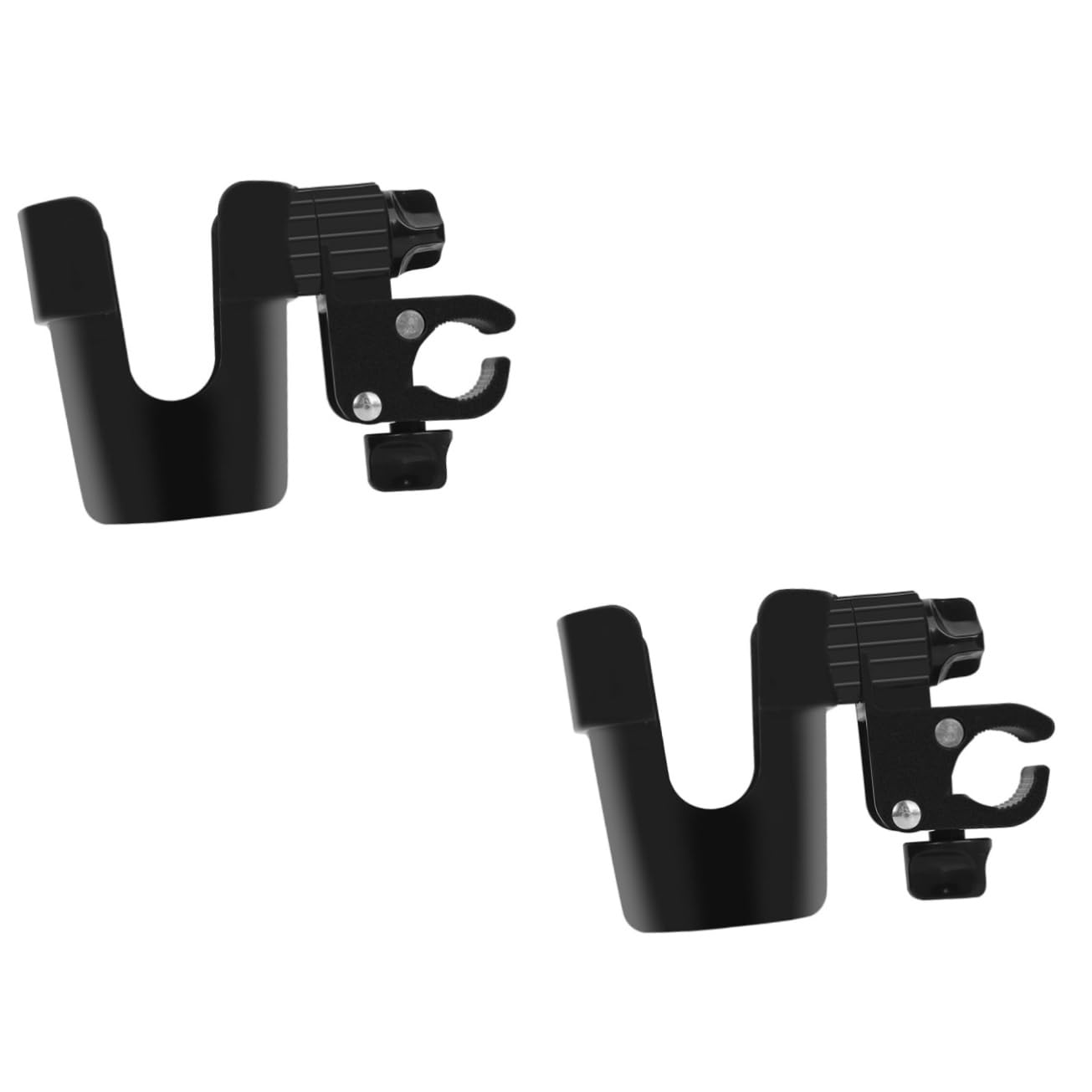 GALPADA 2pcs Water Cup Holder for Stroller Bike Wheelchair Versatile Milk Bottle Holder for Shopping Carts Easy Installation Fits Various Removable Design