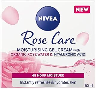 NIVEA Soft Rose 24h Day Cream (50 ml), Face Care with Rose Water and Hyaluron, Light Gel Face Cream for Smooth Delicate Skin, Moisturising Cream