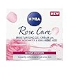 NIVEA Soft Rose 24h Day Cream (50 ml), Face Care with Rose Water and Hyaluron, Light Gel Face Cream for Smooth Delicate Skin, Moisturising Cream