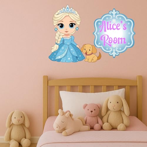 Vinilo Decorativo Princesa para Niñas con Nombre Personalizado miniatura 5